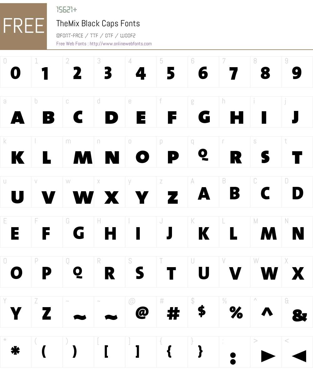 The Mix Black- Font Screenshots
