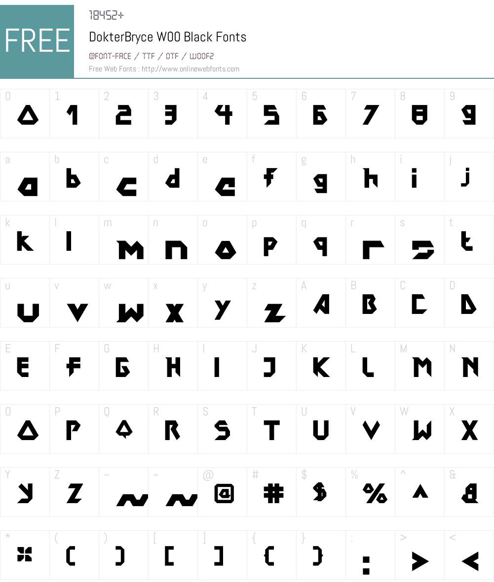 DokterBryceW00-Black Font Screenshots