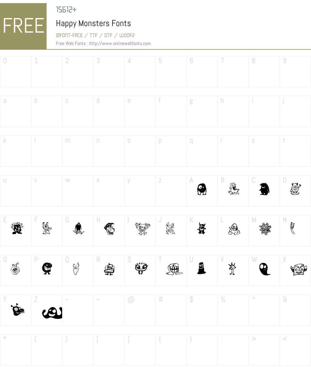 Happy Monsters Font Screenshots