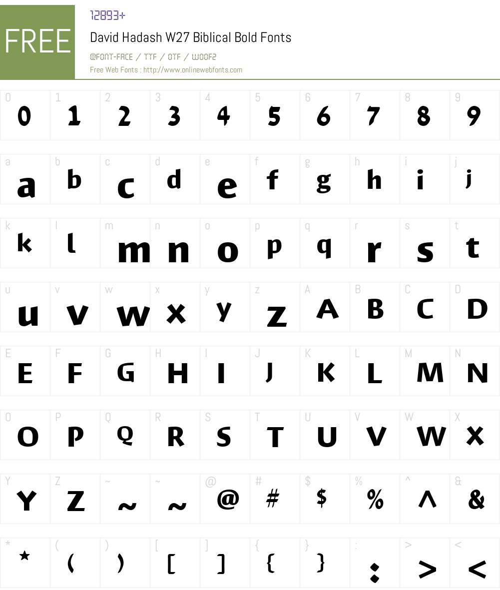DavidHadashW27Biblical-Bold Font Screenshots