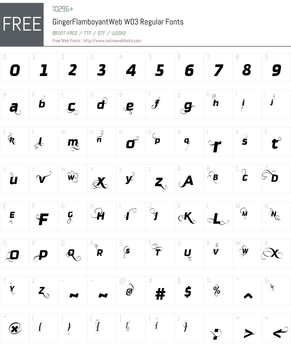FF Ginger Font Screenshots