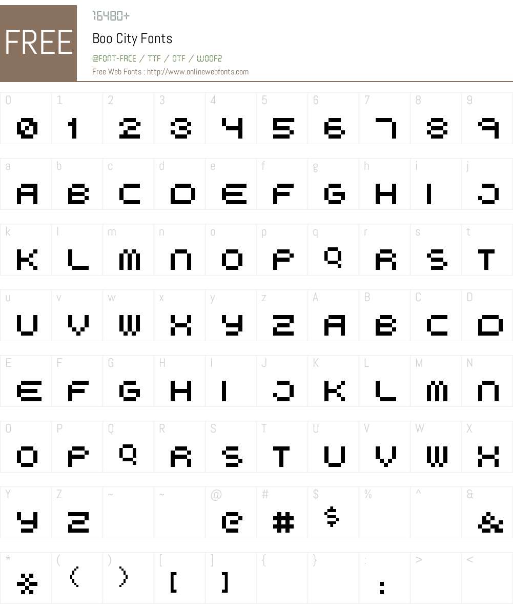 Boo City Font Screenshots