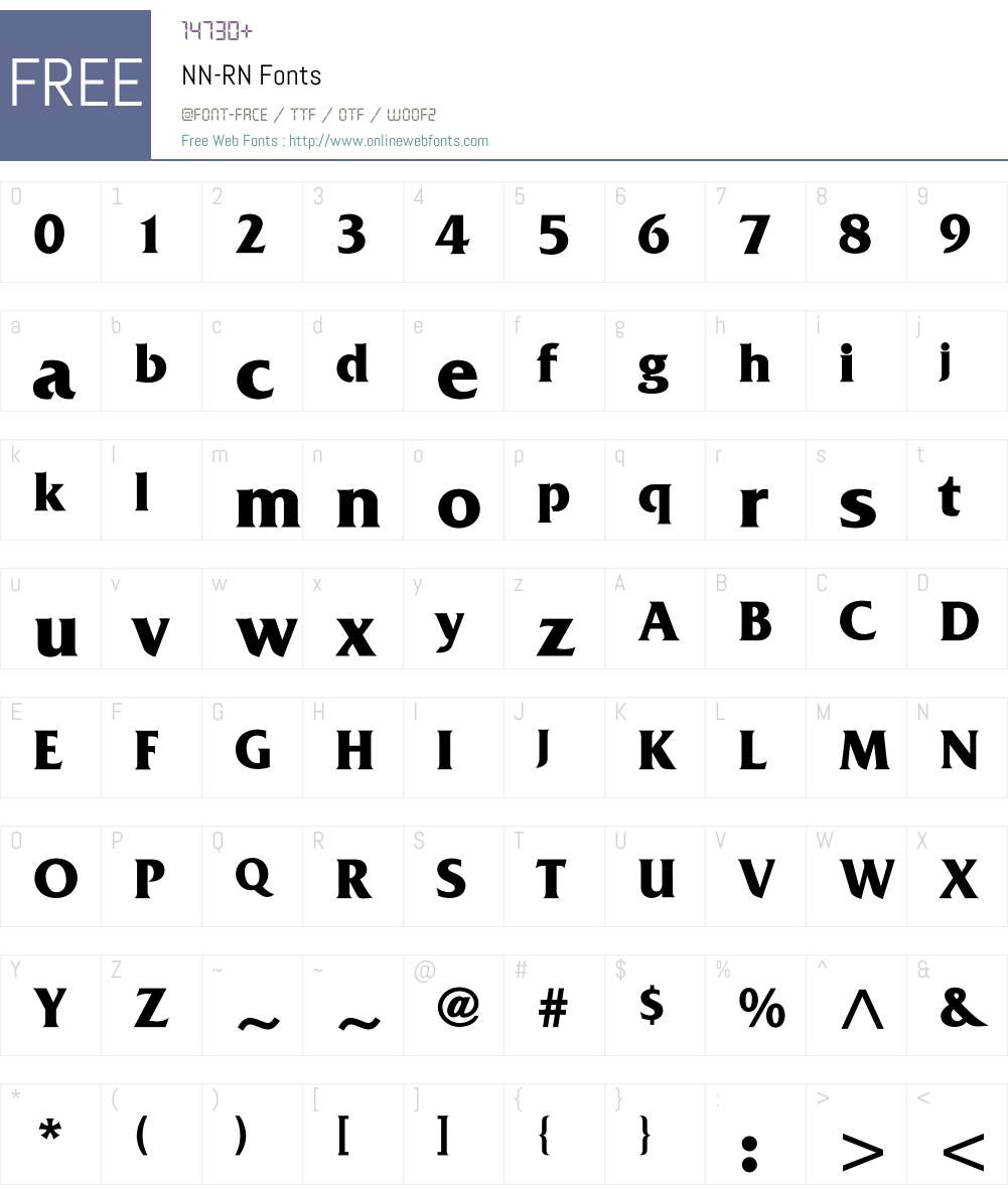 NN-RN Font Screenshots