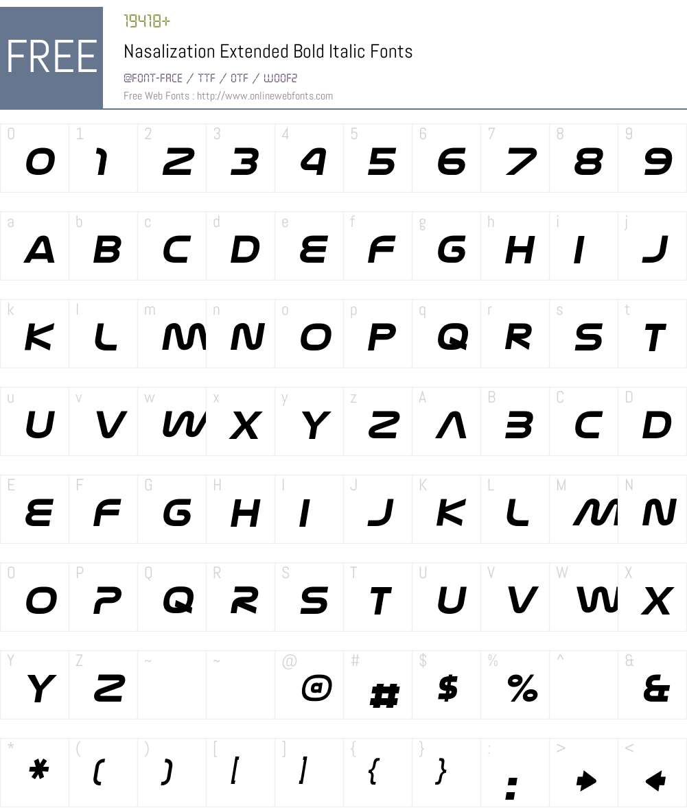 Nasalization Extended Font Screenshots