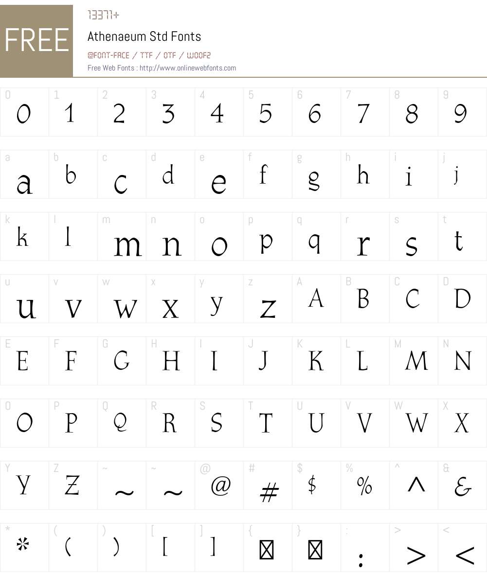 Athenaeum Std Font Screenshots
