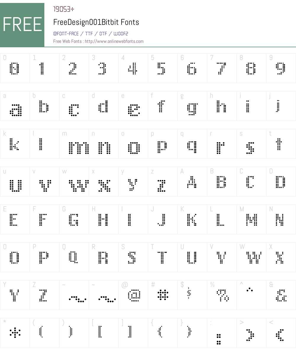 FreeDesign001Bitbit Font Screenshots