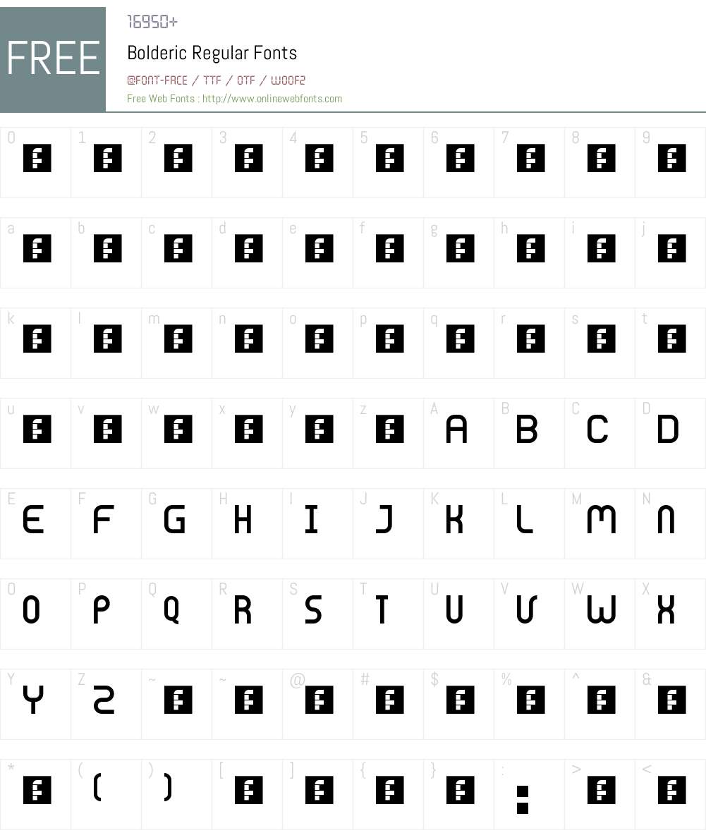 Bolderic Font Screenshots