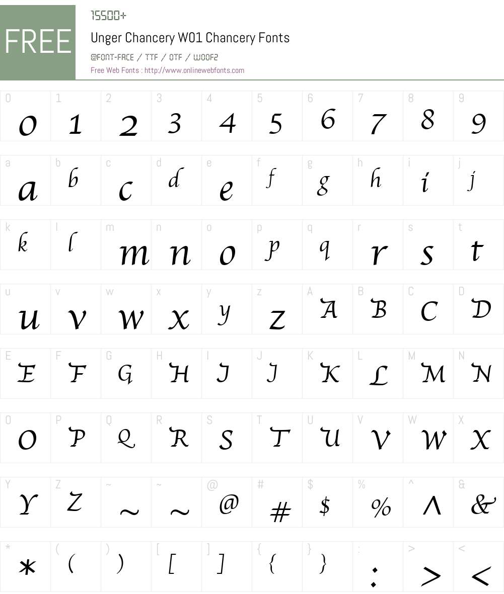 UngerChanceryW01-Chancery Font Screenshots
