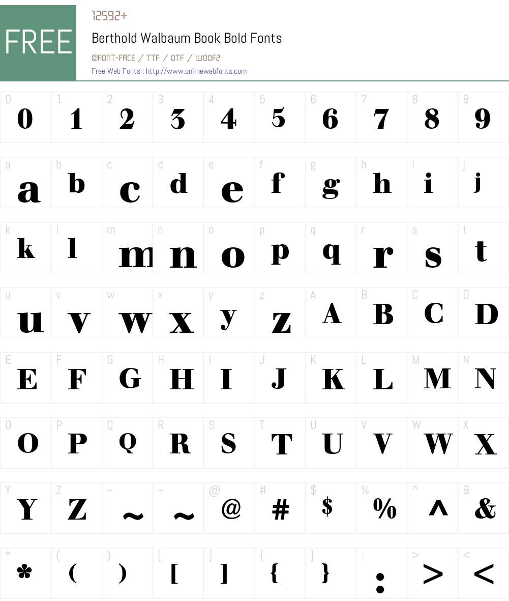 Berthold Walbaum Book Font Screenshots