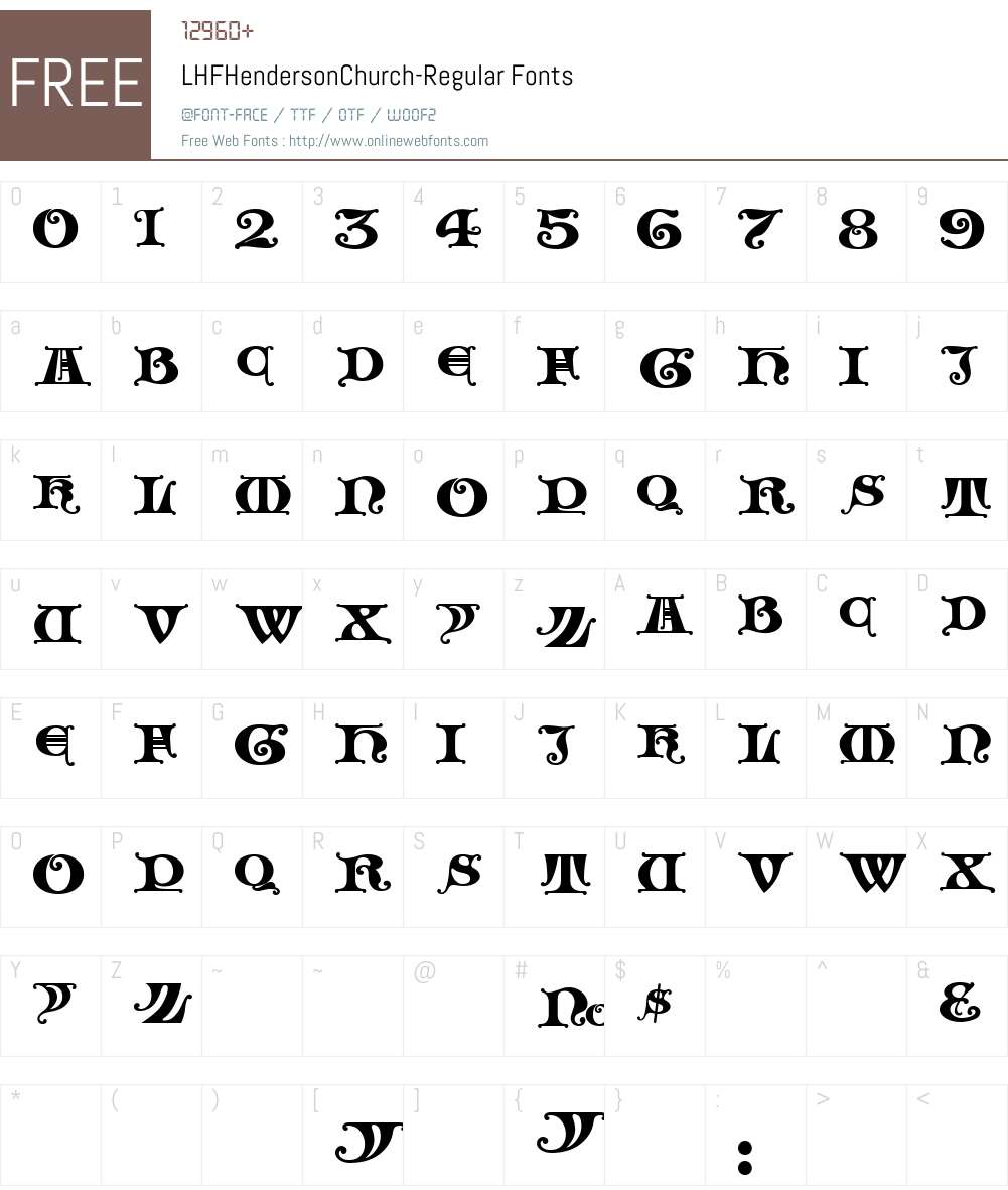 LHF Henderson Church Font Screenshots