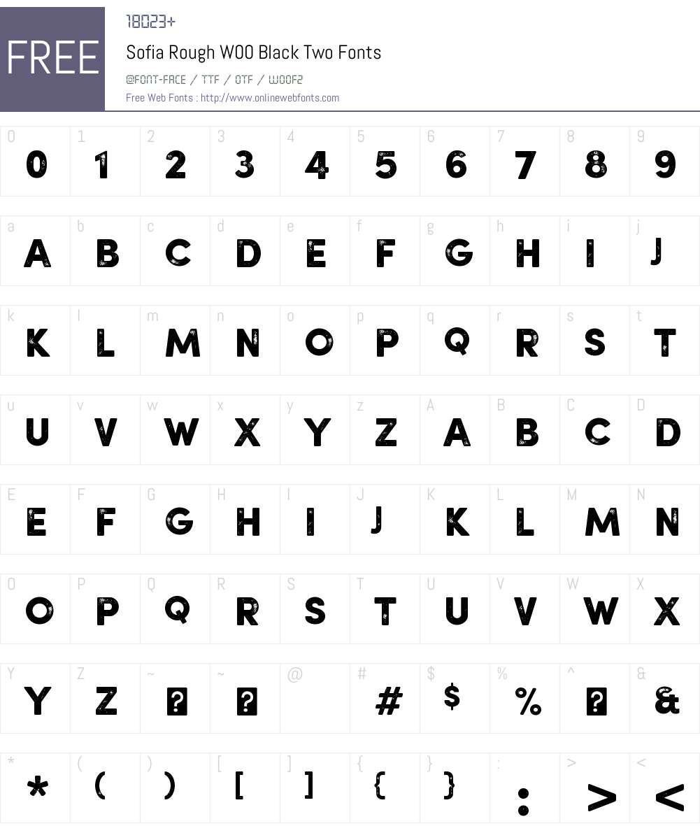 SofiaRoughW00-BlackTwo Font Screenshots