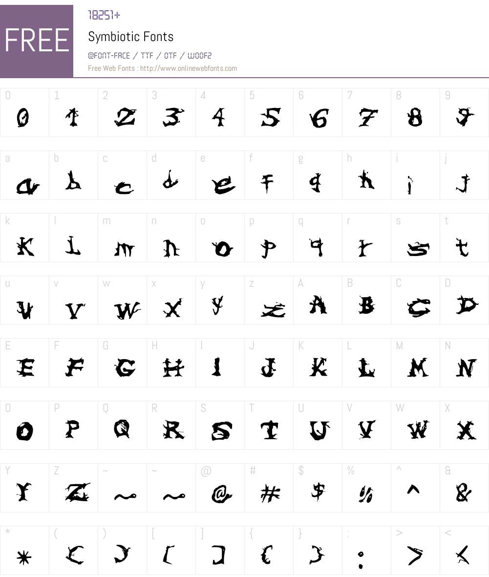 Symbiotic Font Screenshots