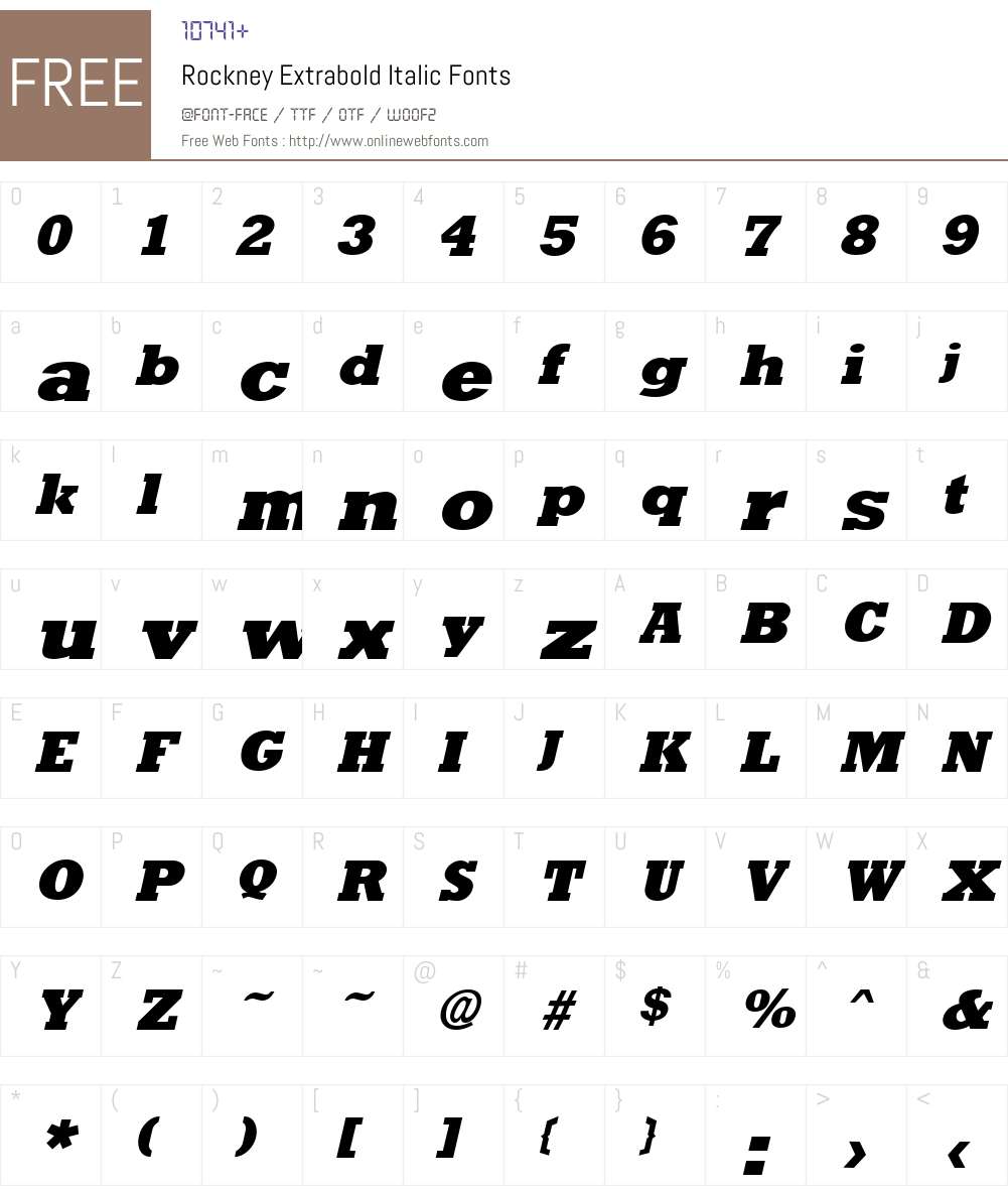 Rockney Extrabold Font Screenshots