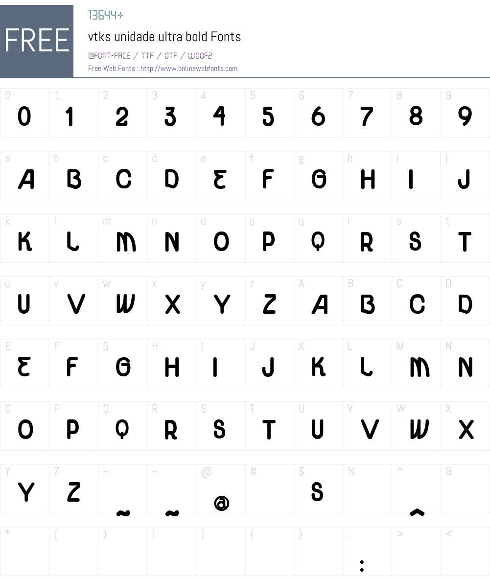 vtks unidade ultra bold Font Screenshots