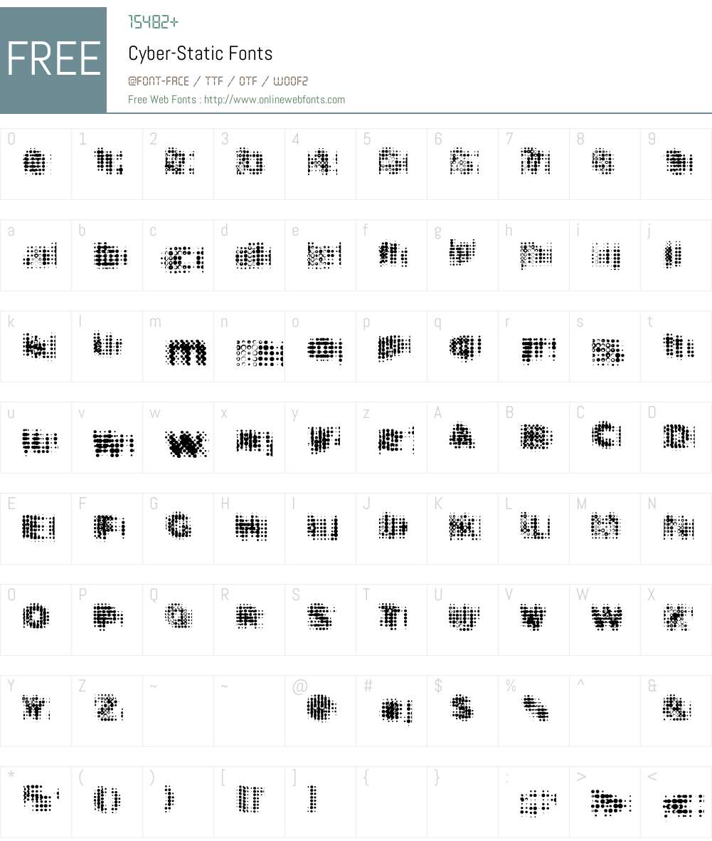 Cyber Font Screenshots