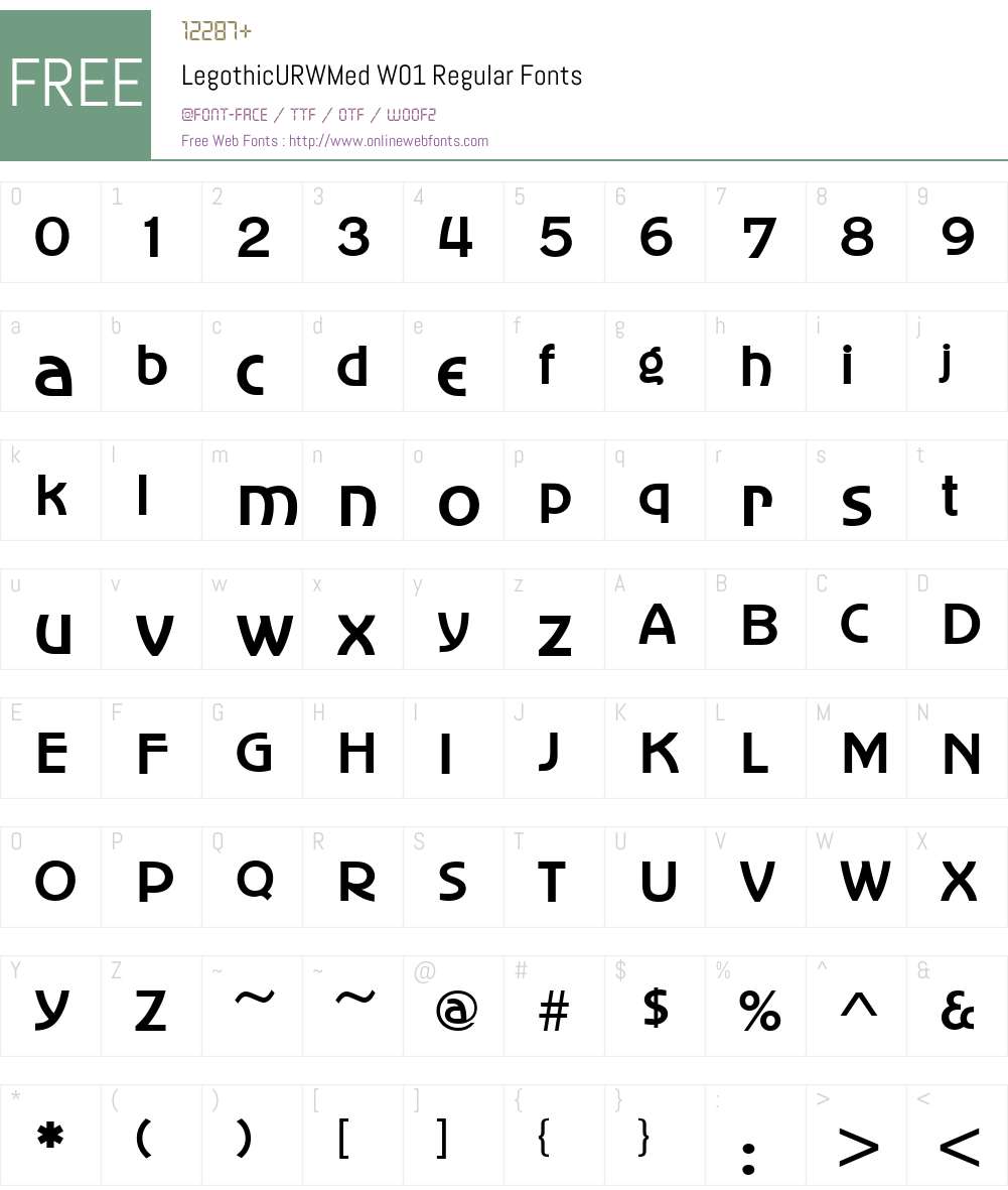Legothic Font Screenshots