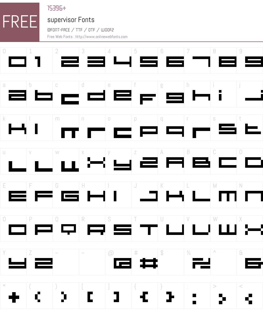 supervisor Font Screenshots