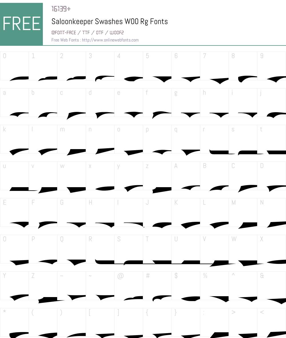 SaloonkeeperSwashesW00-Rg Font Screenshots