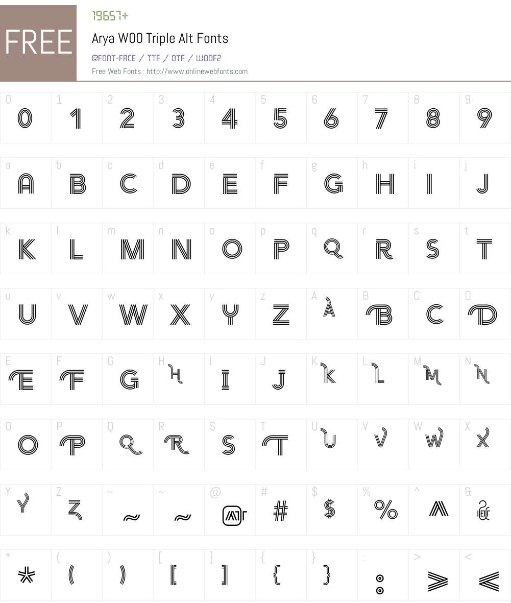 Arya Font Screenshots