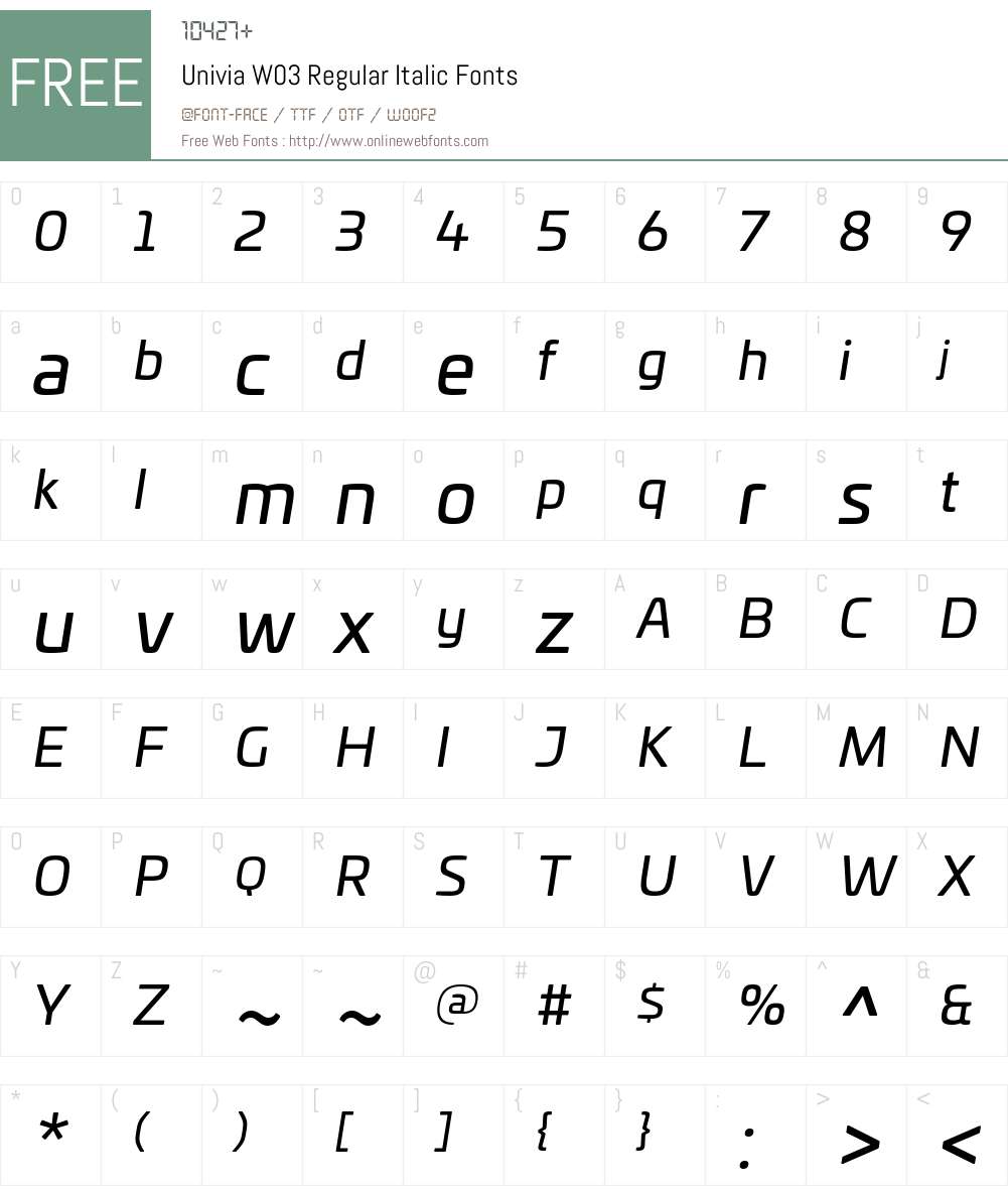 Univia Pro Font Screenshots