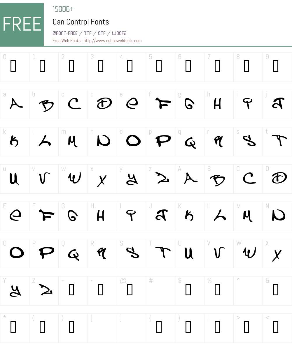 Can Control Font Screenshots
