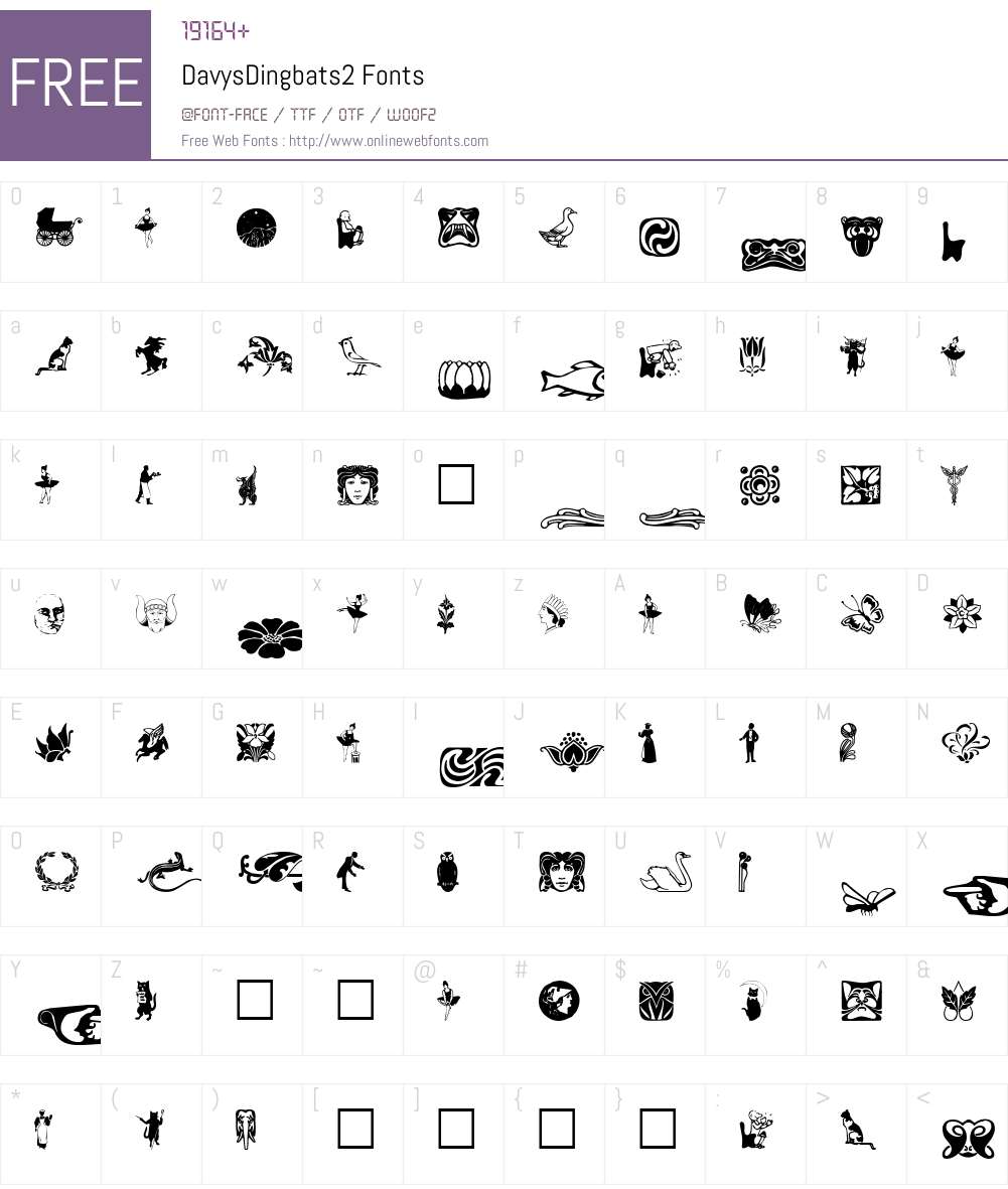 DavysDingbats2 Font Screenshots