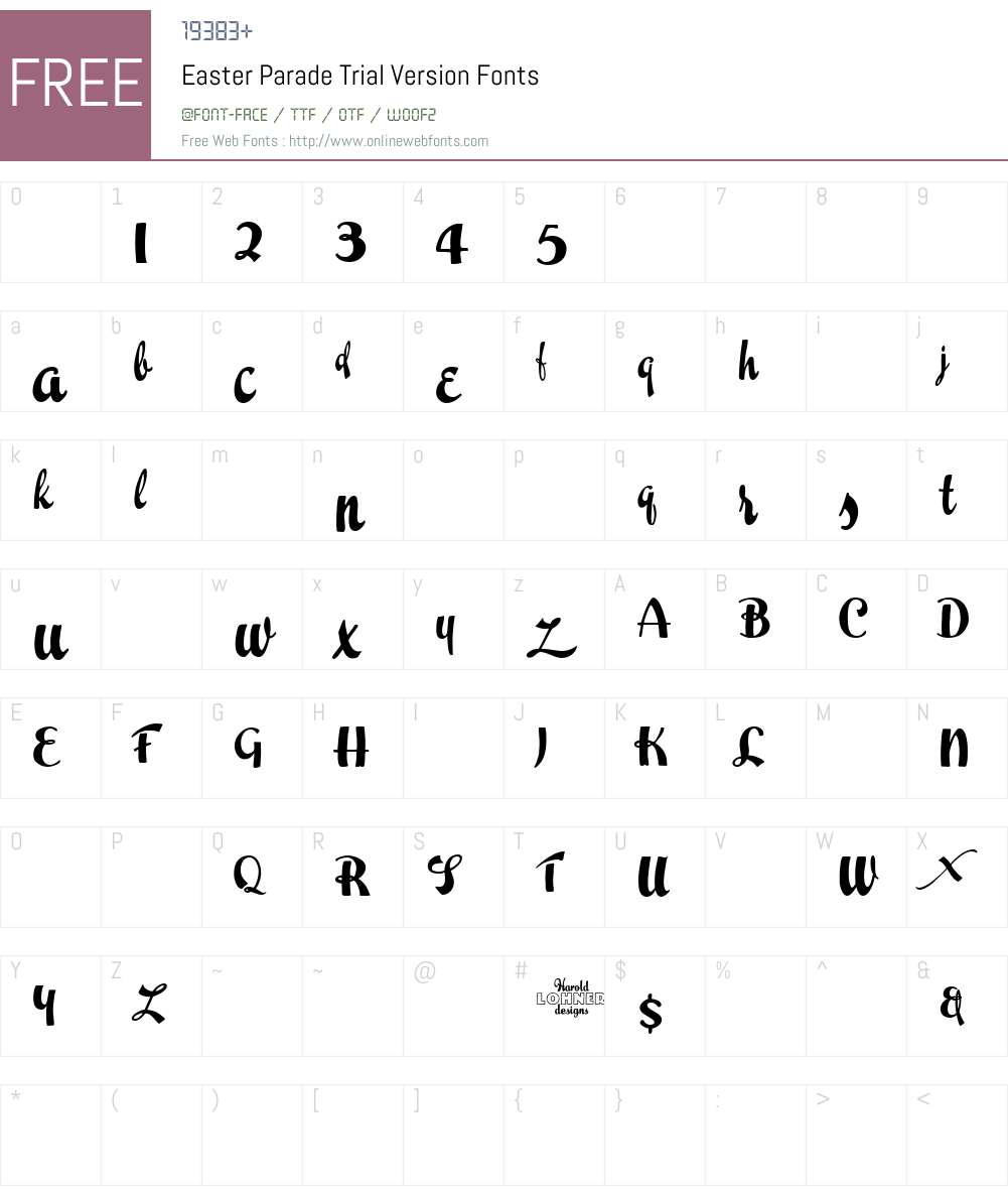 Easter Parade Font Screenshots