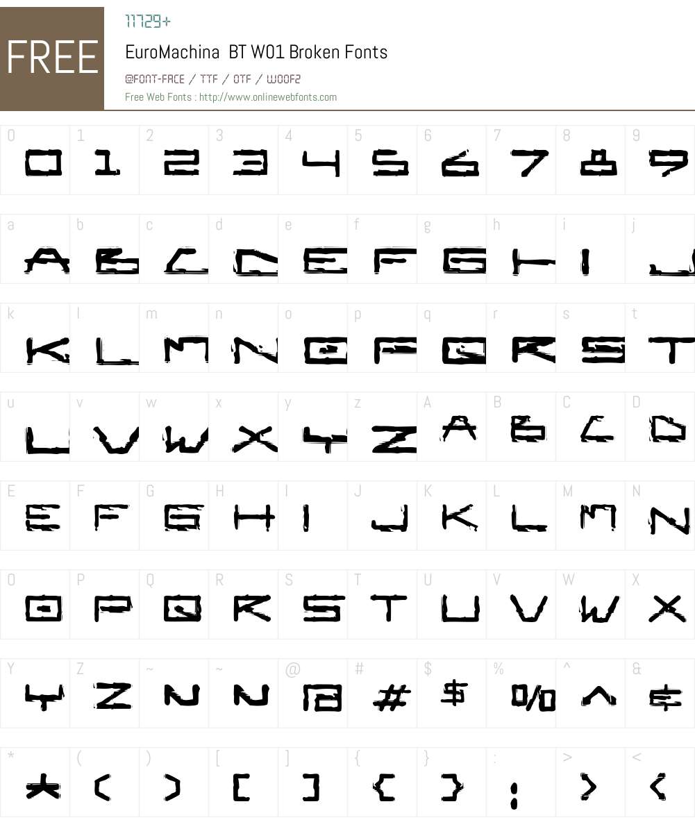 EuroMachinaBTW01-Broken Font Screenshots