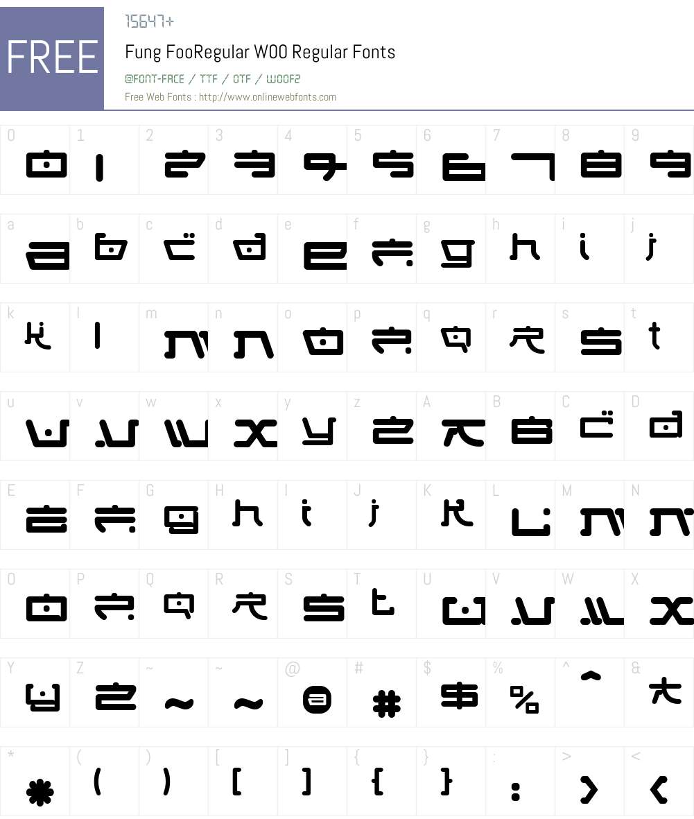 Fung Foo Font Screenshots