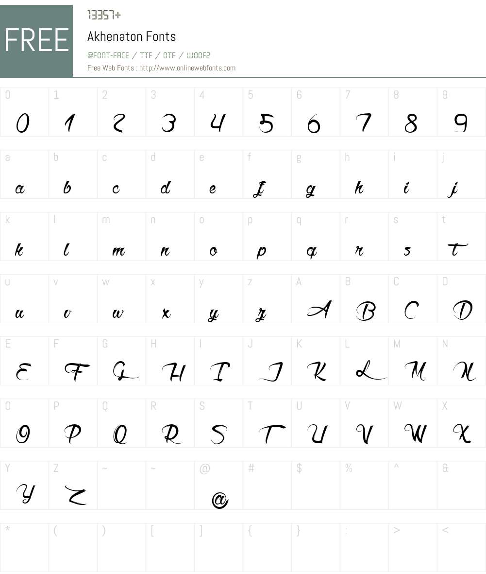 Akhenaton Font Screenshots