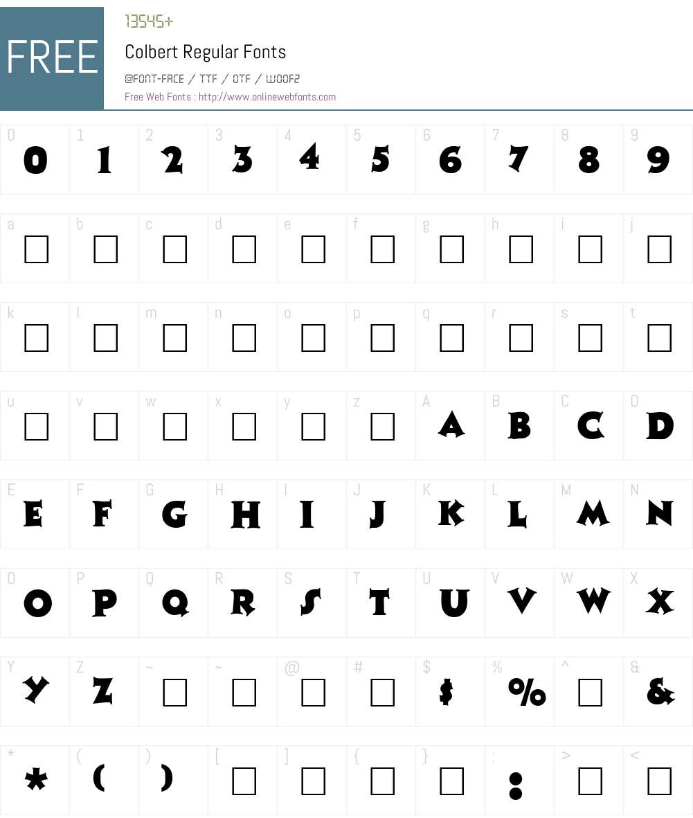 Colbert Font Screenshots