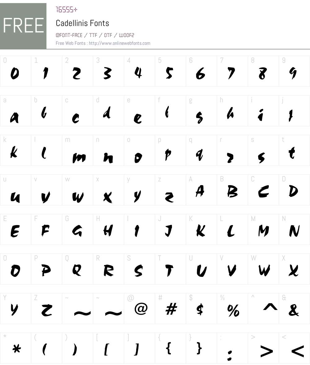 Cadellinis Font Screenshots