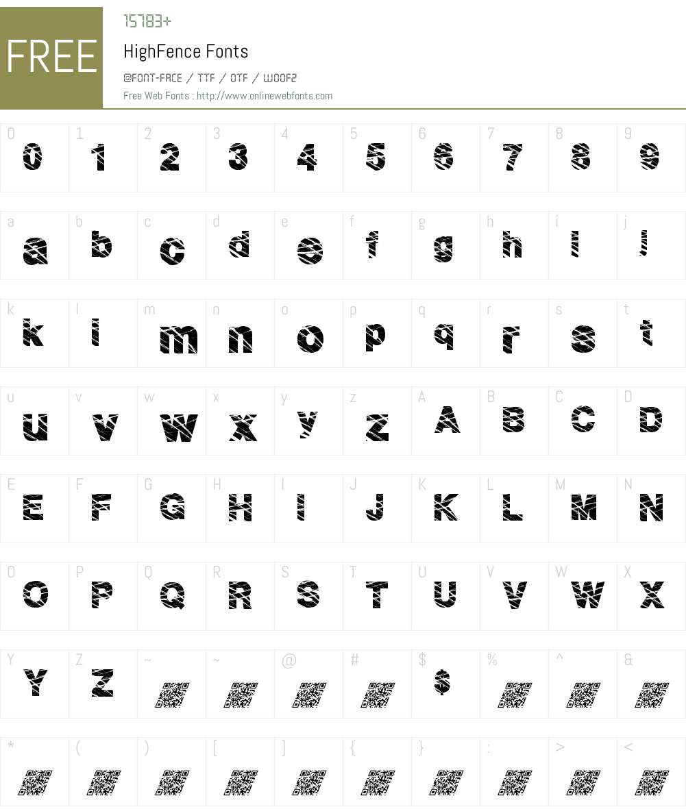 HighFence Font Screenshots
