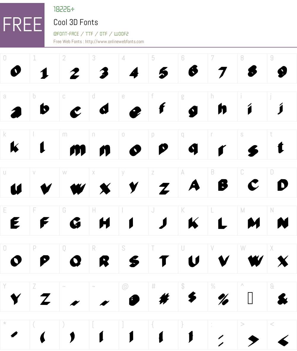 Cool 3D Font Screenshots