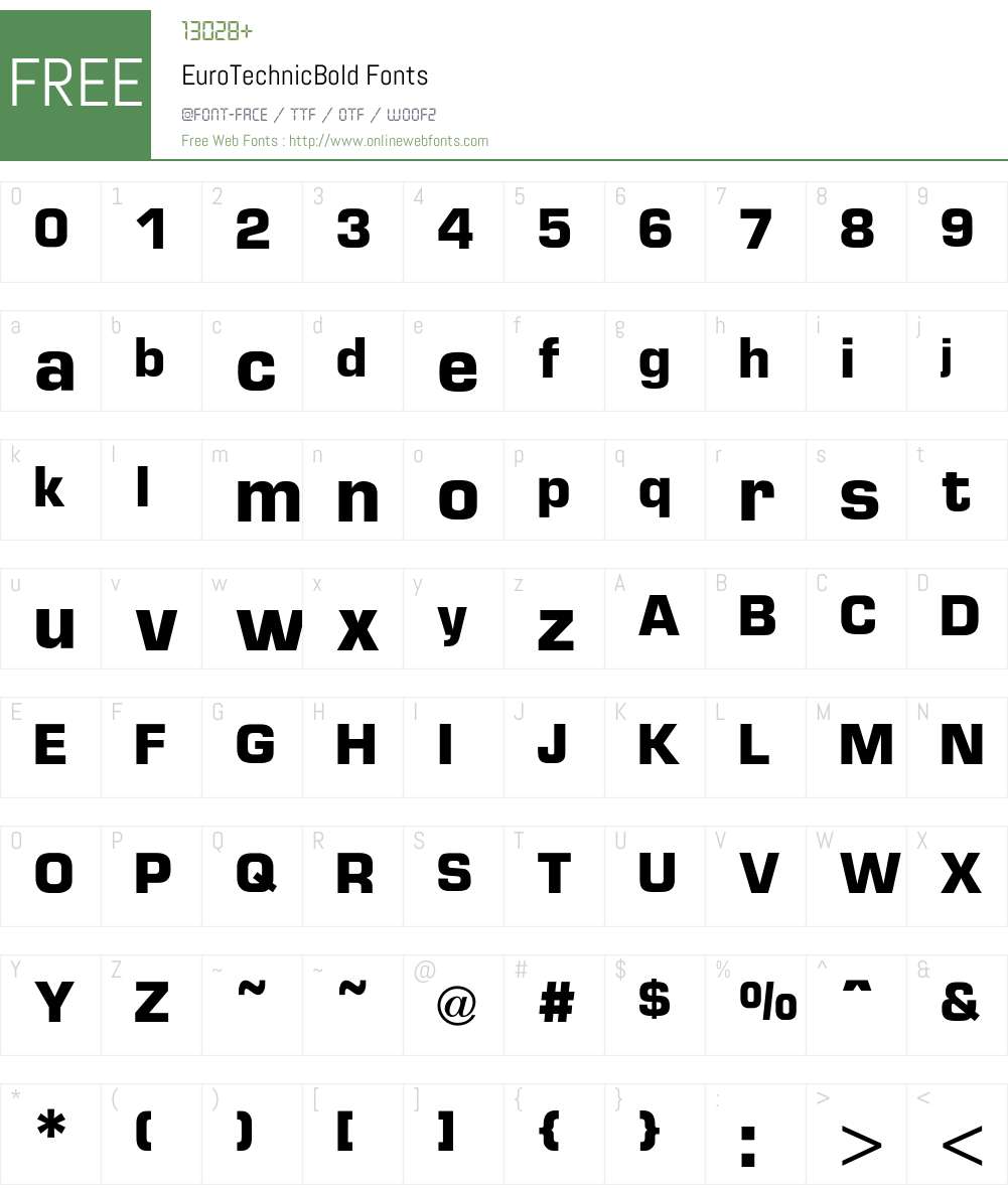 Euro Font Screenshots