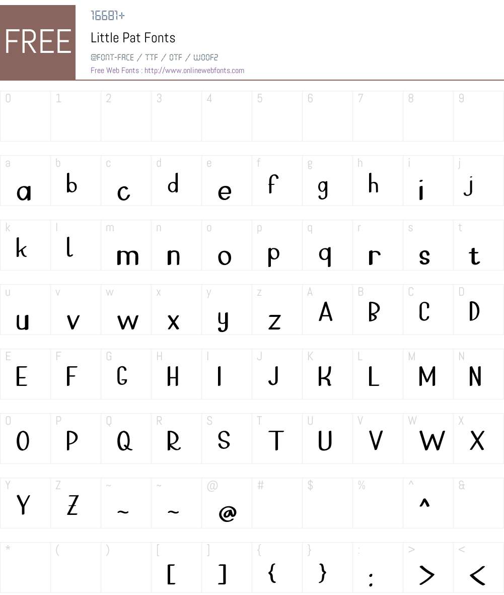Little Pat Font Screenshots