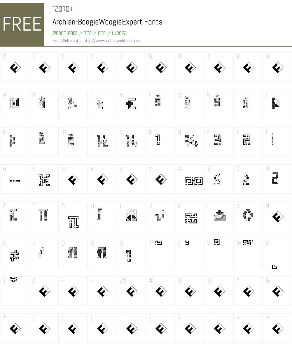 Archian Font Screenshots