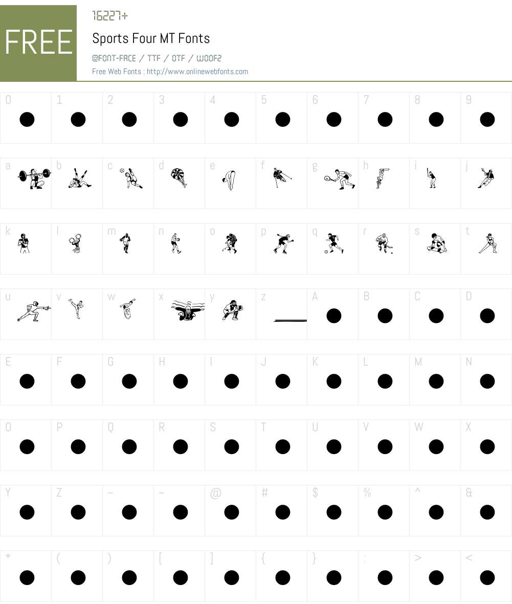 Sports Four MT Font Screenshots