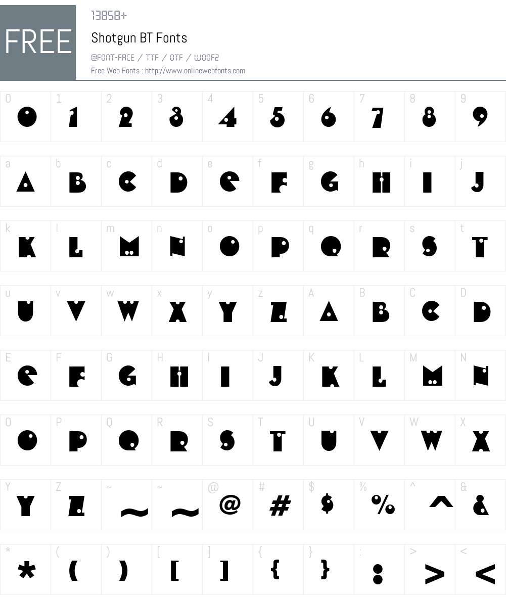 Shotgun Font Screenshots