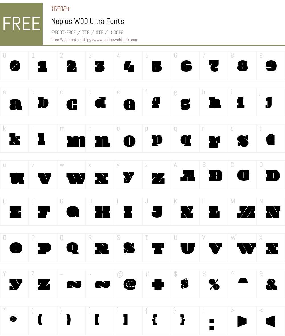 Neplus Font Screenshots