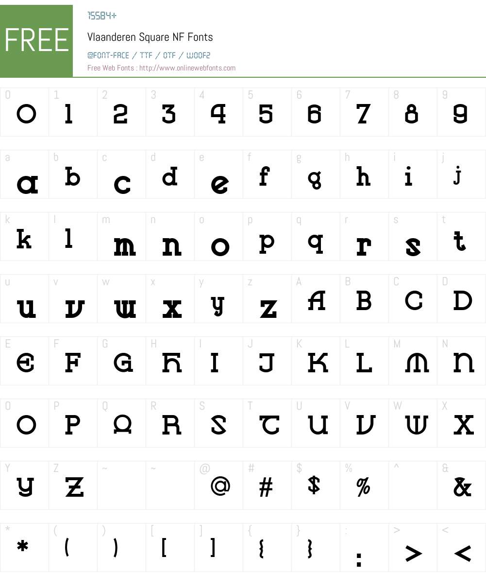 Vlaanderen Square NF Font Screenshots