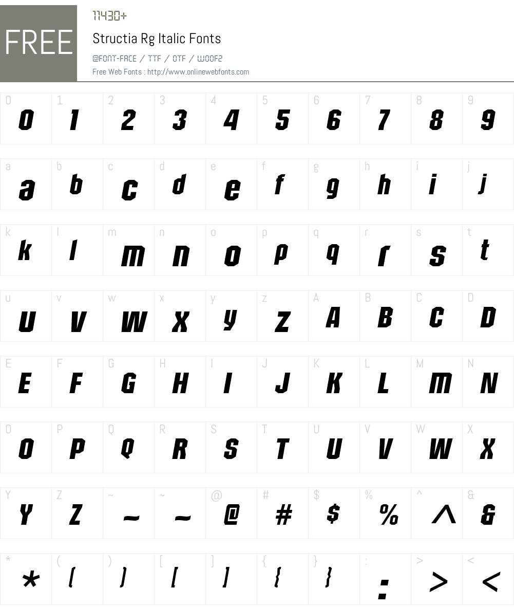Structia Rg Font Screenshots