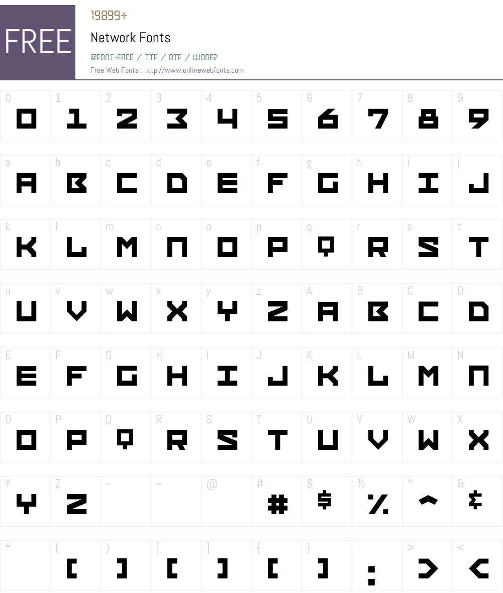 Network Font Screenshots