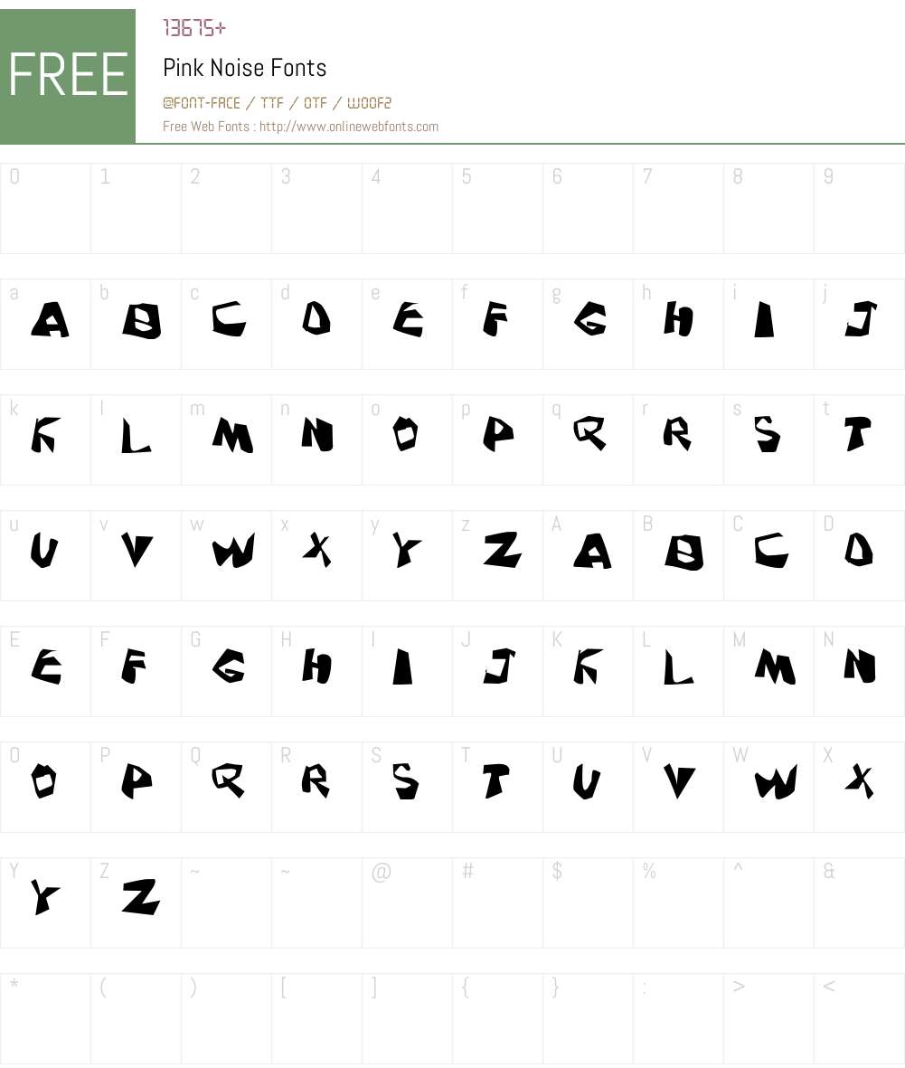 Pink Noise Font Screenshots