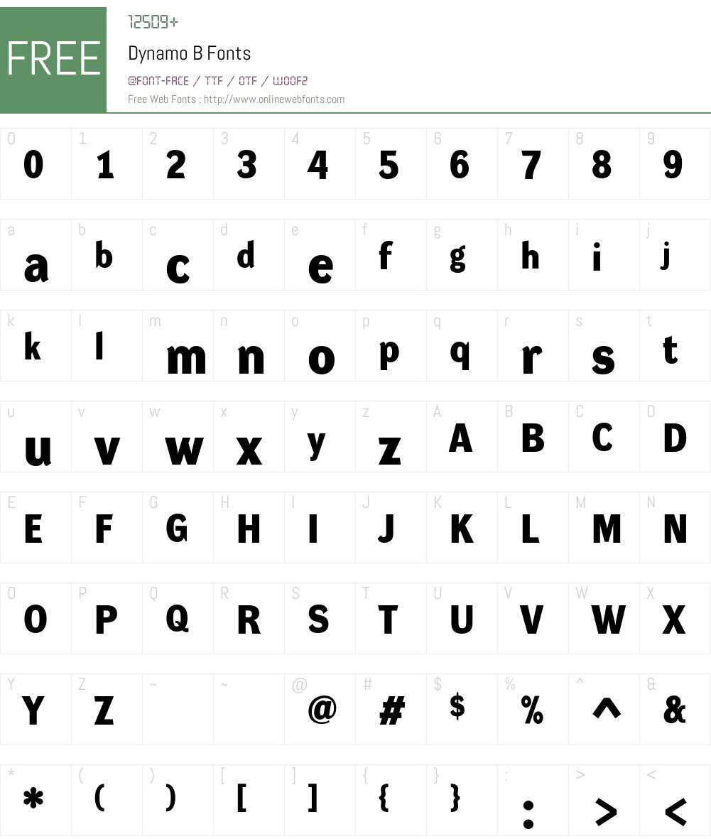 Dynamo D Font Screenshots