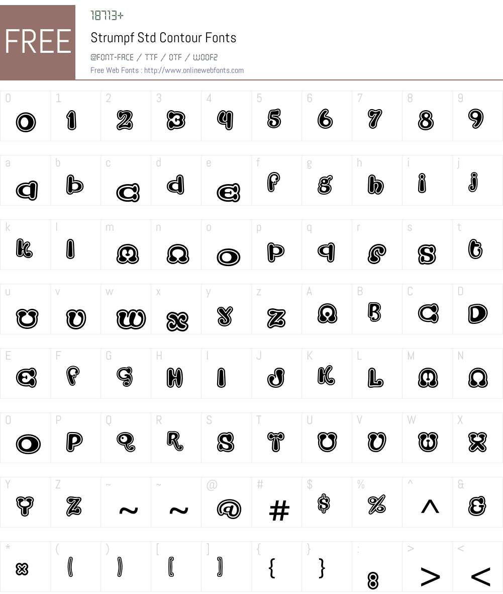 Strumpf Std Font Screenshots