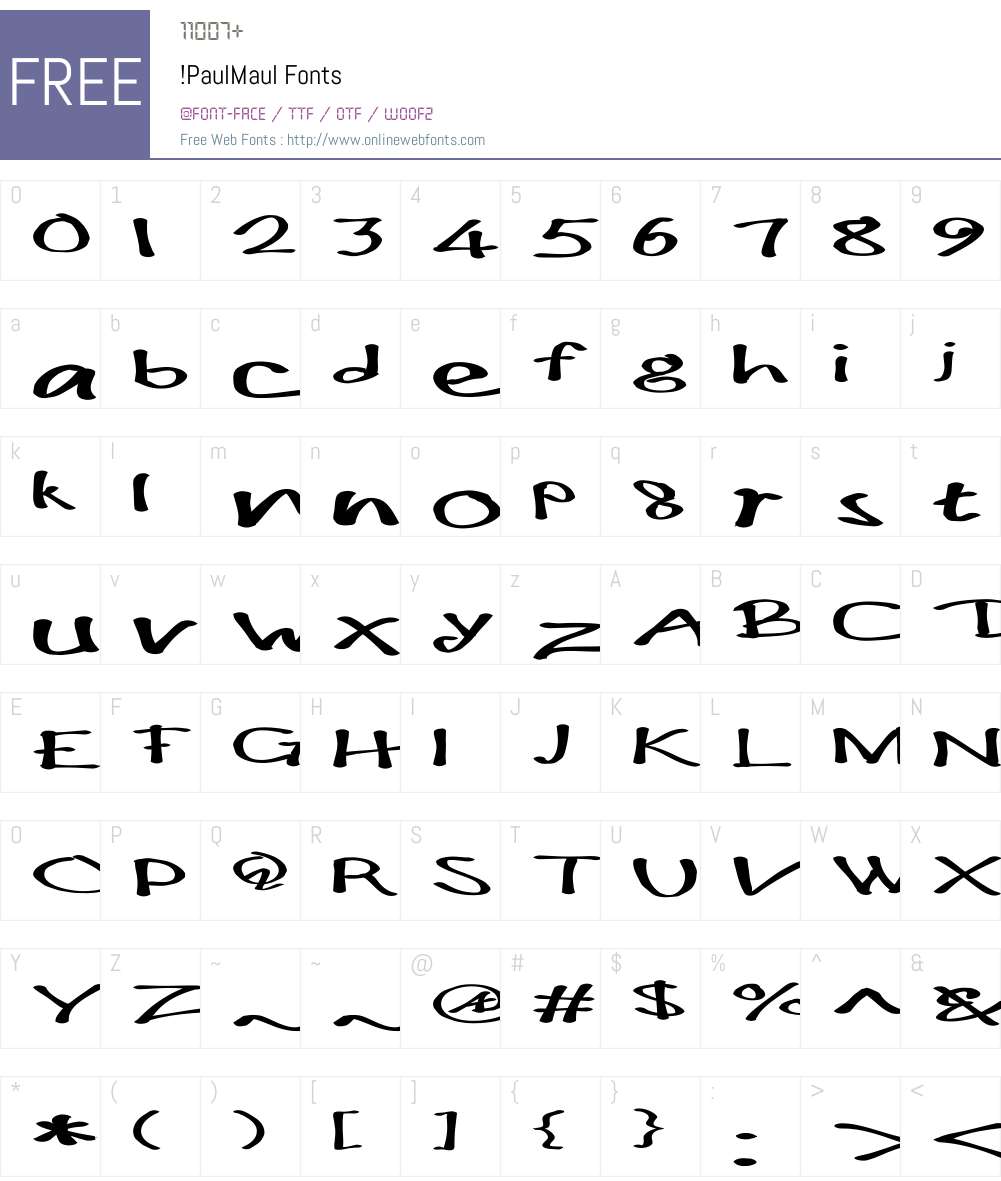 !PaulMaul Font Screenshots