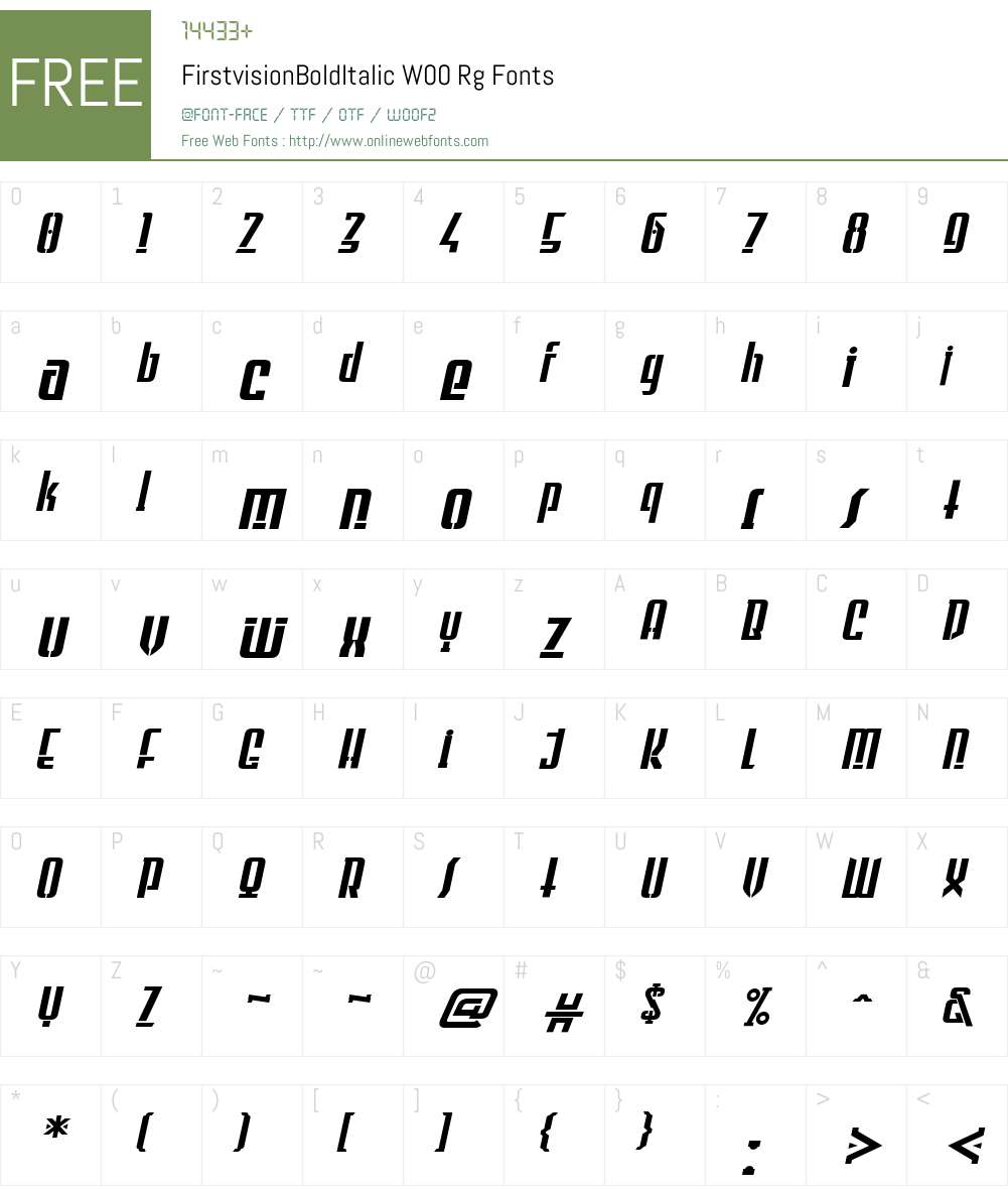 Firstvision Font Screenshots