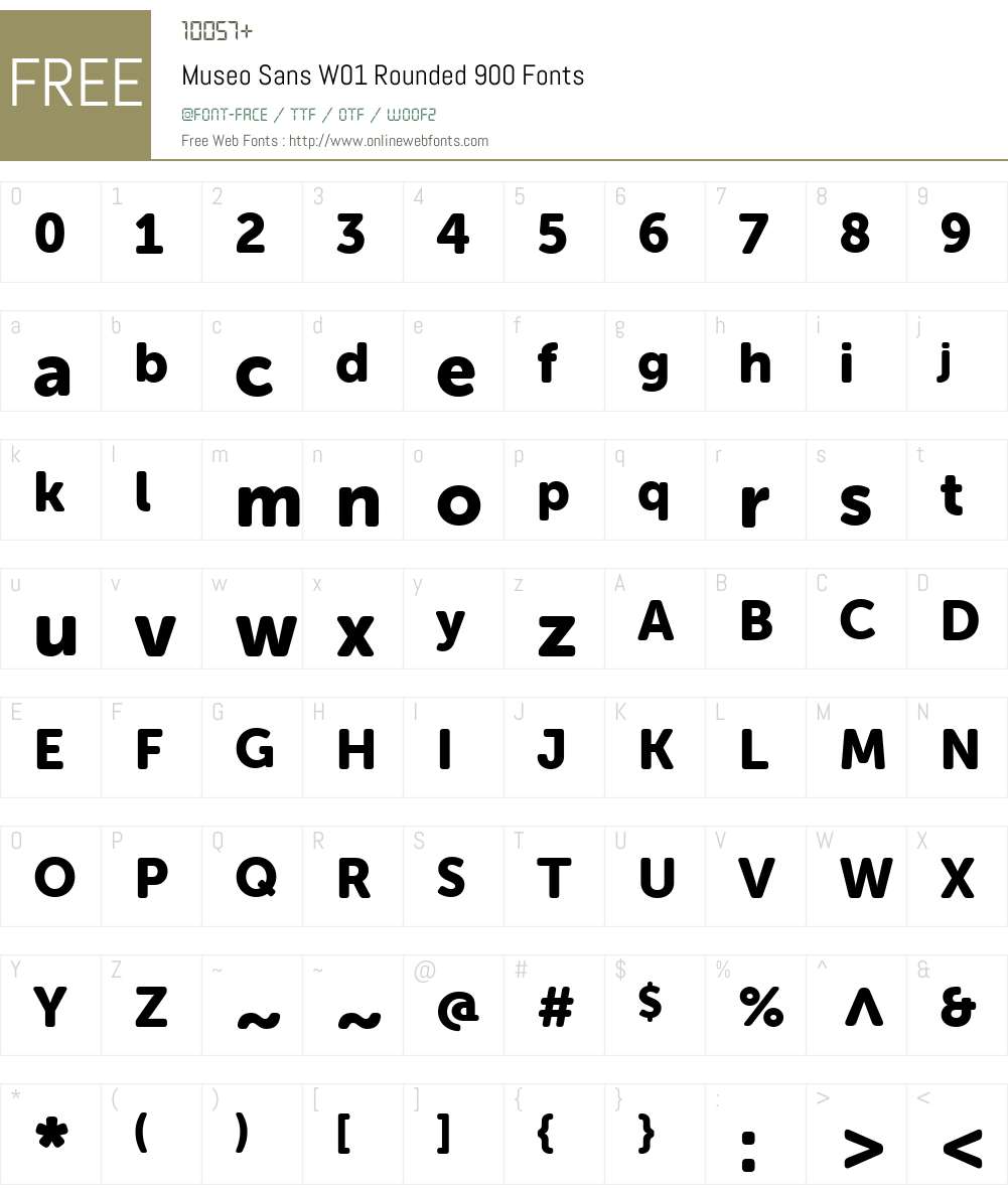 MuseoSansW01-Rounded900 Font Screenshots