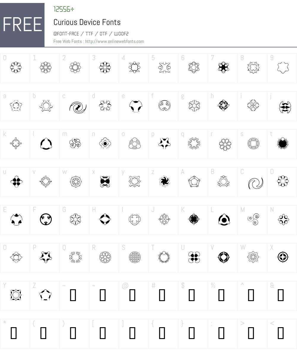 Curious Device Font Screenshots